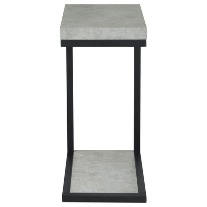 Cement and Black Snack Table - Industrial Style