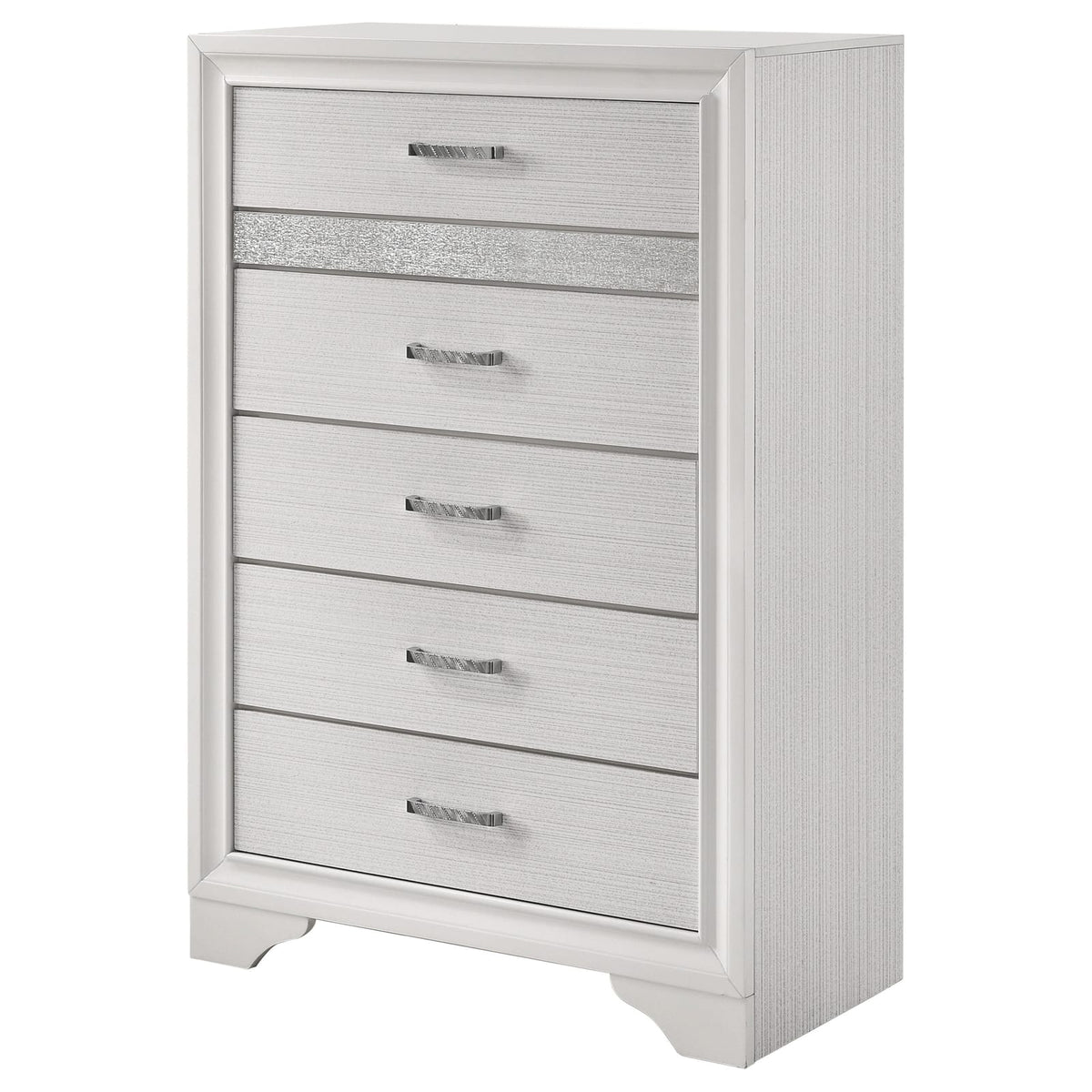 White Wood 6-Drawer Chest - Bedroom Storage