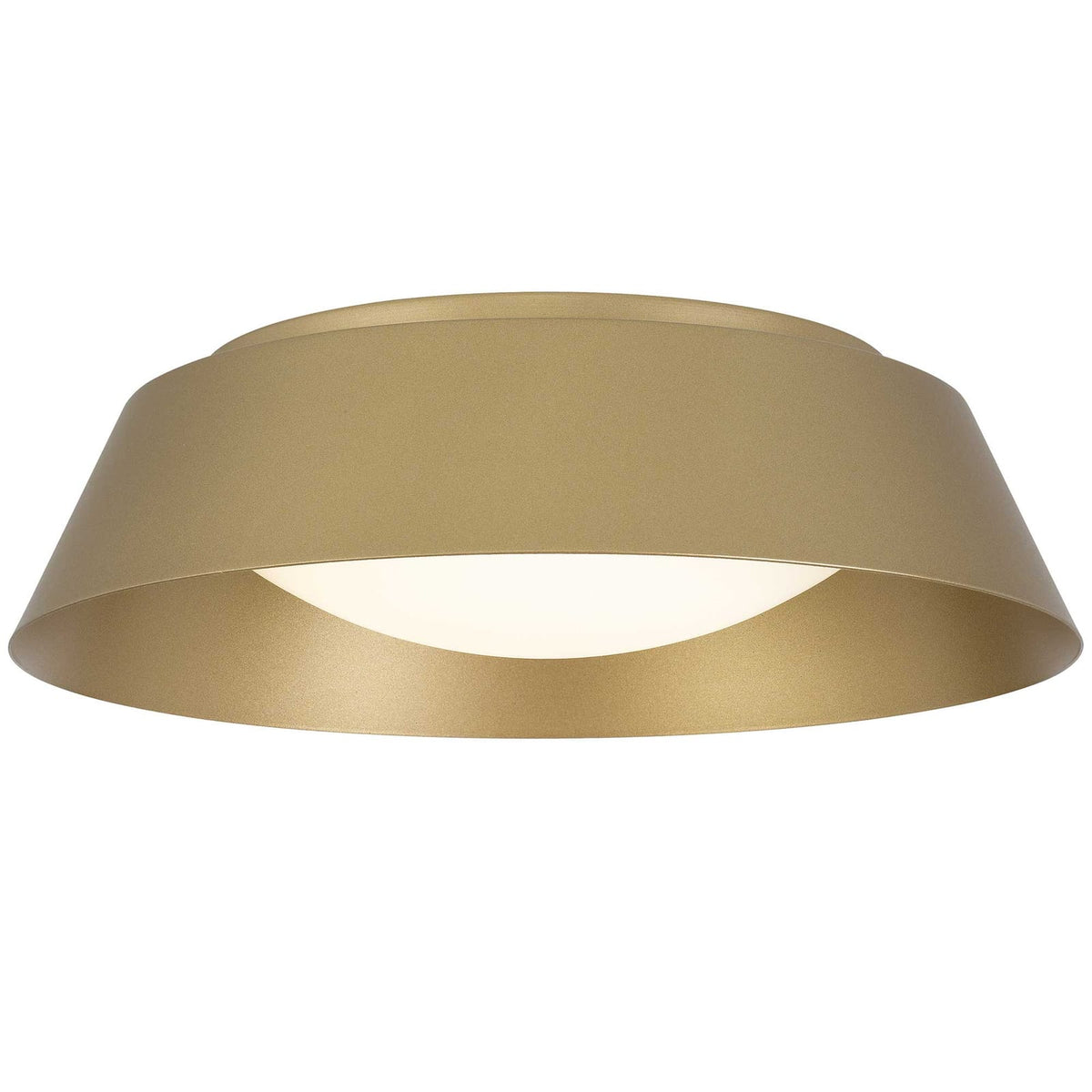 Antique Brass LED Flush Mount Ceiling Light 15 Inch