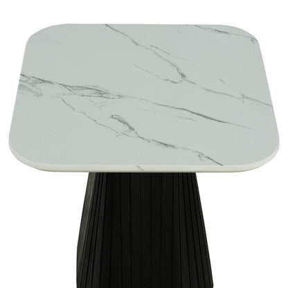 Black Engineered Wood End Table - 22" x 2" x 22"