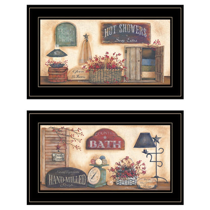 Black Frame Bath Vignette Wall Art - Pam Britton