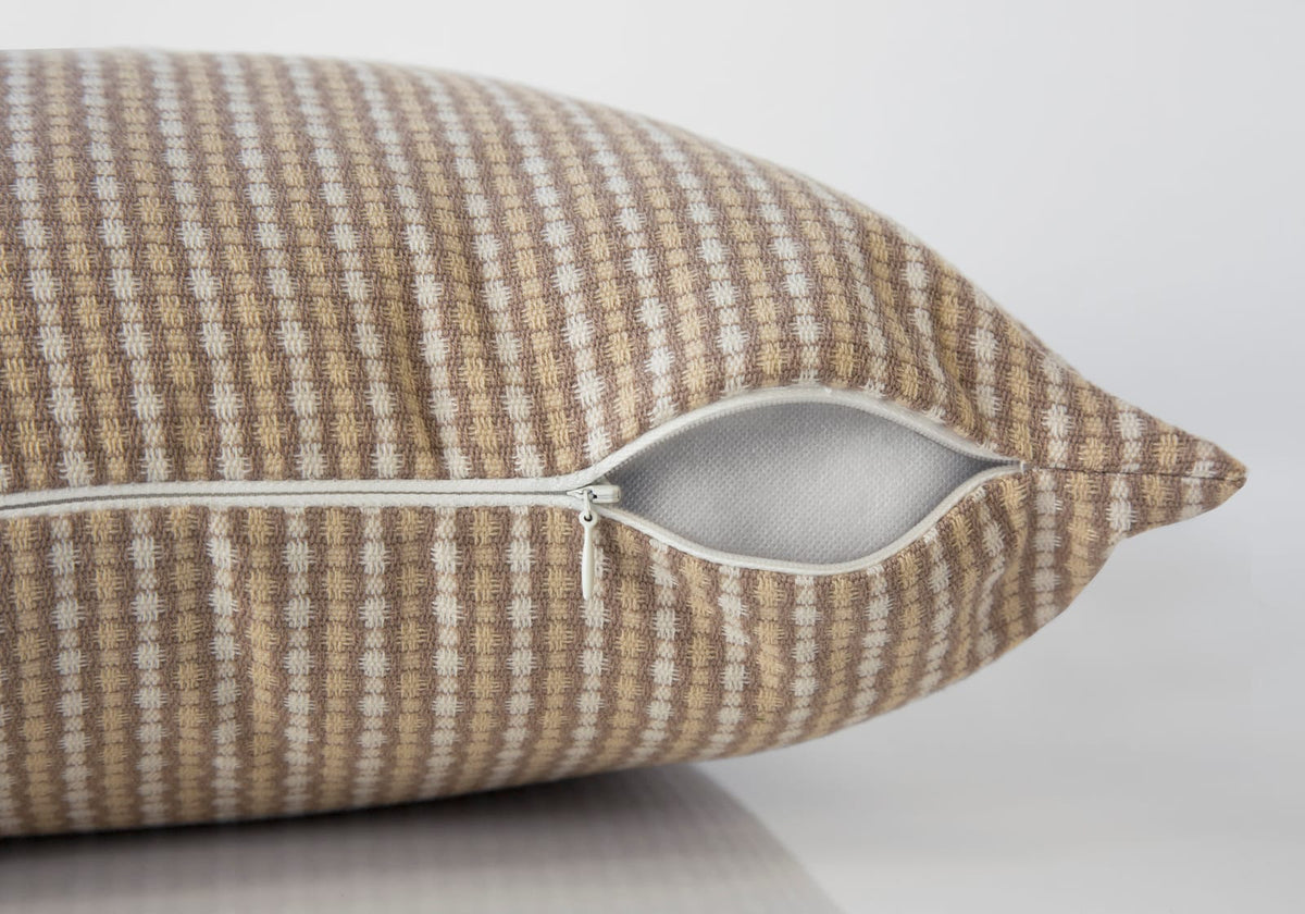 Taupe Decorative Throw Pillow - 18x18 Inches