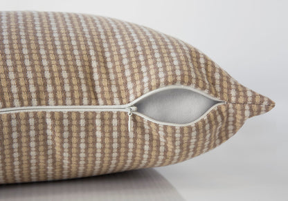Taupe Decorative Throw Pillow - 18x18 Inches