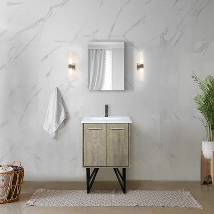Acacia Wood Bathroom Vanity with Marble Top and Faucet Upgrade