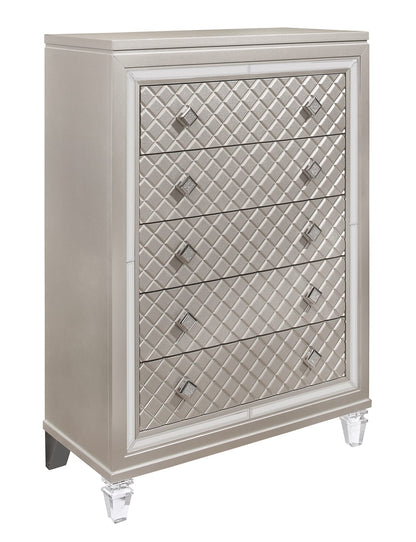 CROSS GLAM CHAMPAGNE CHEST - Modern Bedroom Dresser