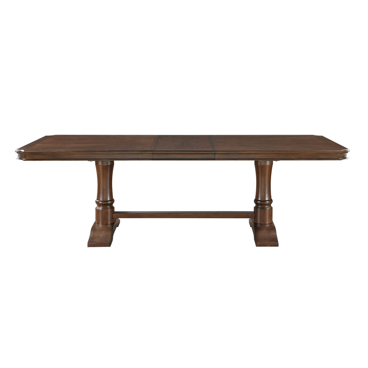 Cherry Wood Dining Table Set Seats 4 with Extension Leaf