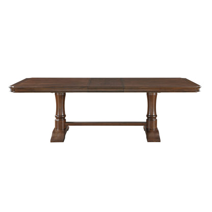 Cherry Wood Dining Table Set Seats 4 with Extension Leaf