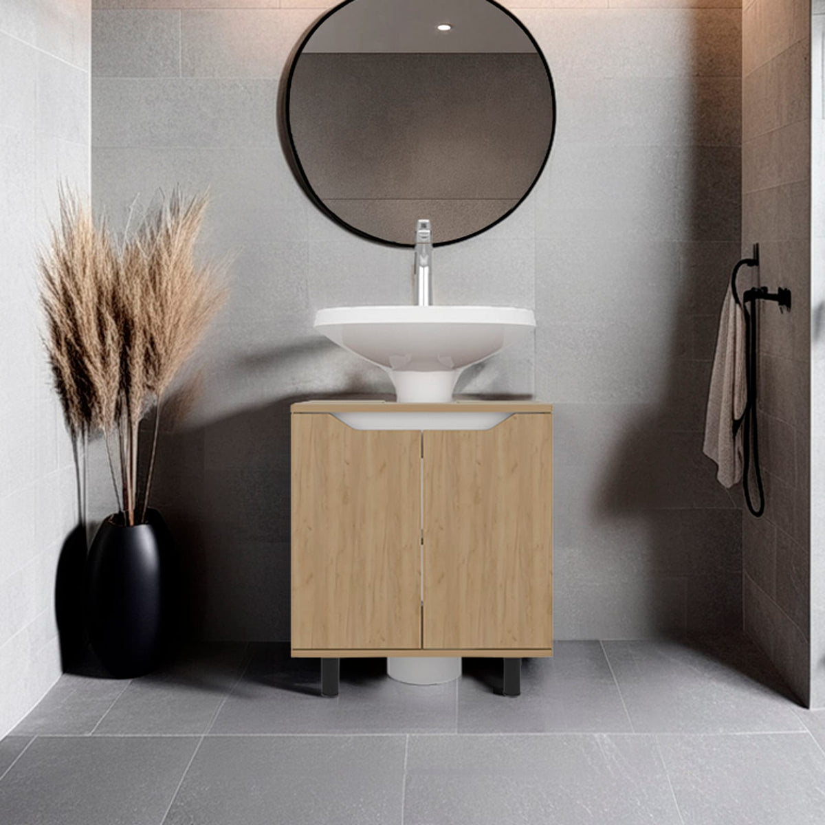 Bathroom Vanity with Storage - 24.8" Engineered Wood