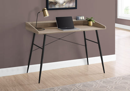 Taupe Computer Desk with Hutch - 48" L Workstation