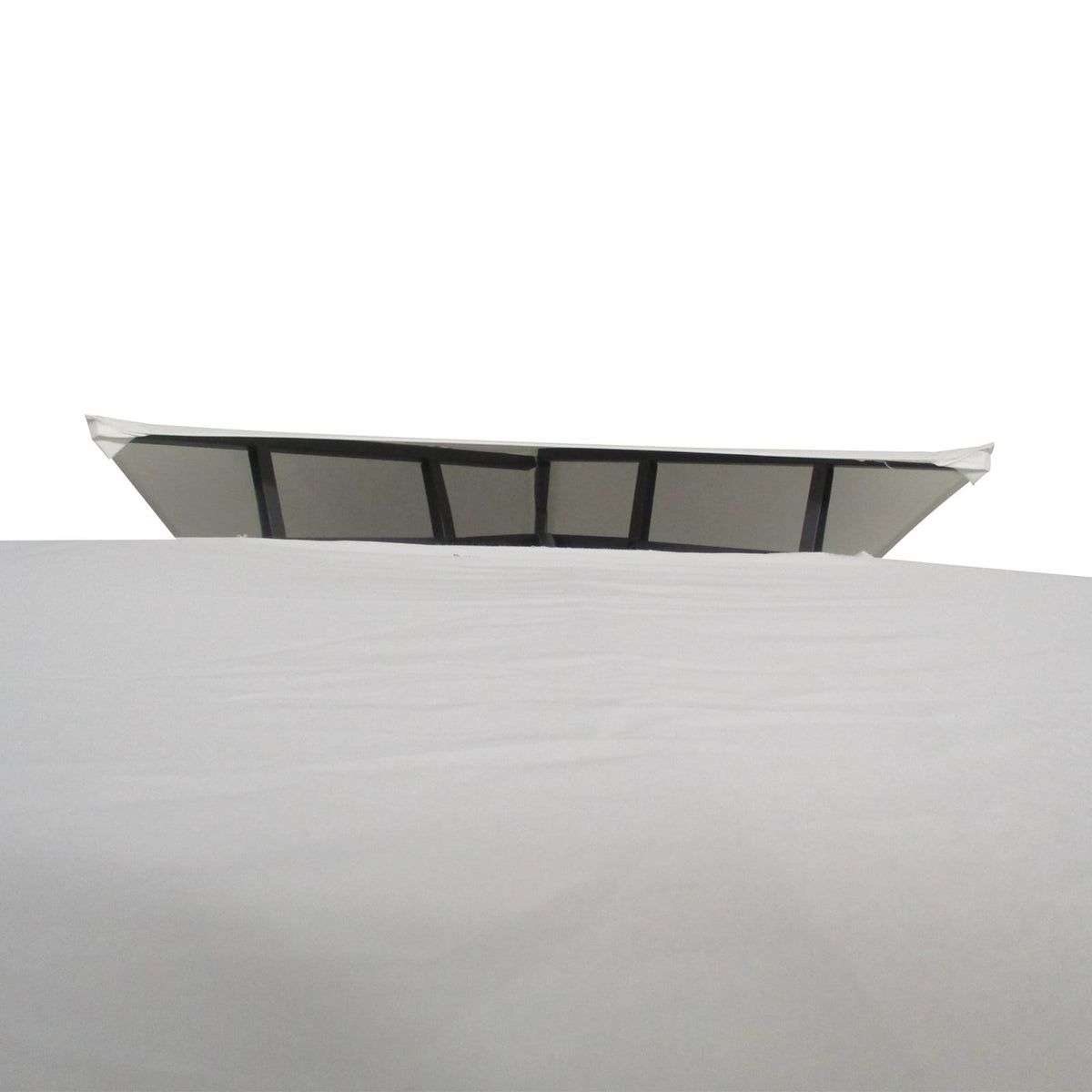 Cream White Steel Outdoor Gazebo for Garden Patio Shade