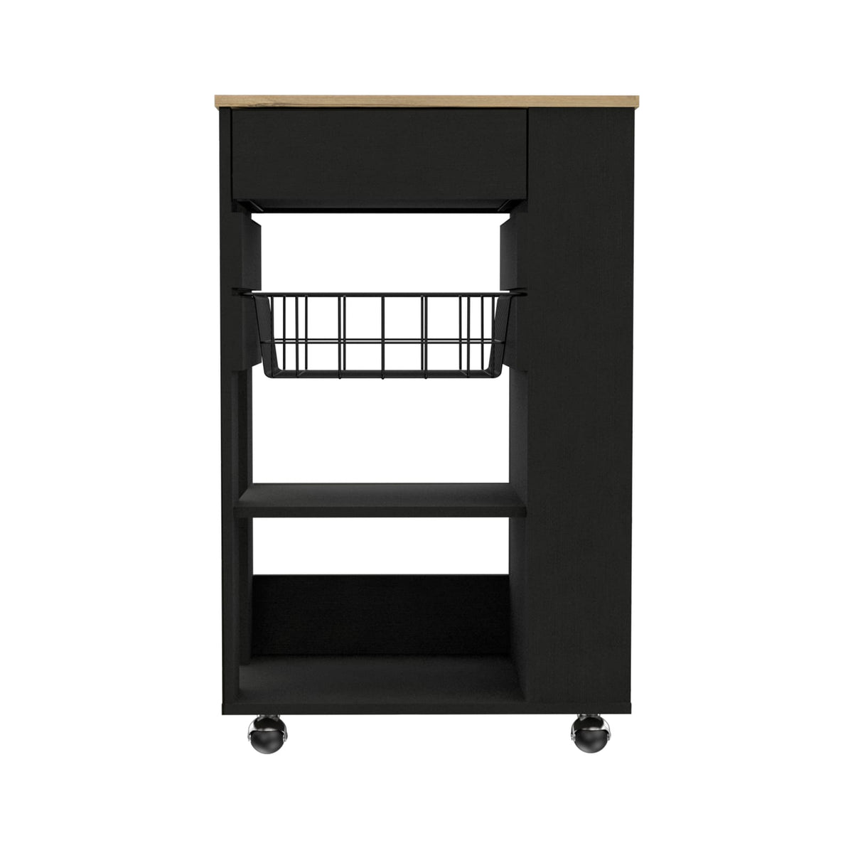 Kitchen Cart Sonex - Light Oak Kitchen Island with Storage