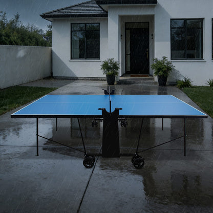 Foldable Outdoor Table Tennis Table with Net for Portable Backyard Play