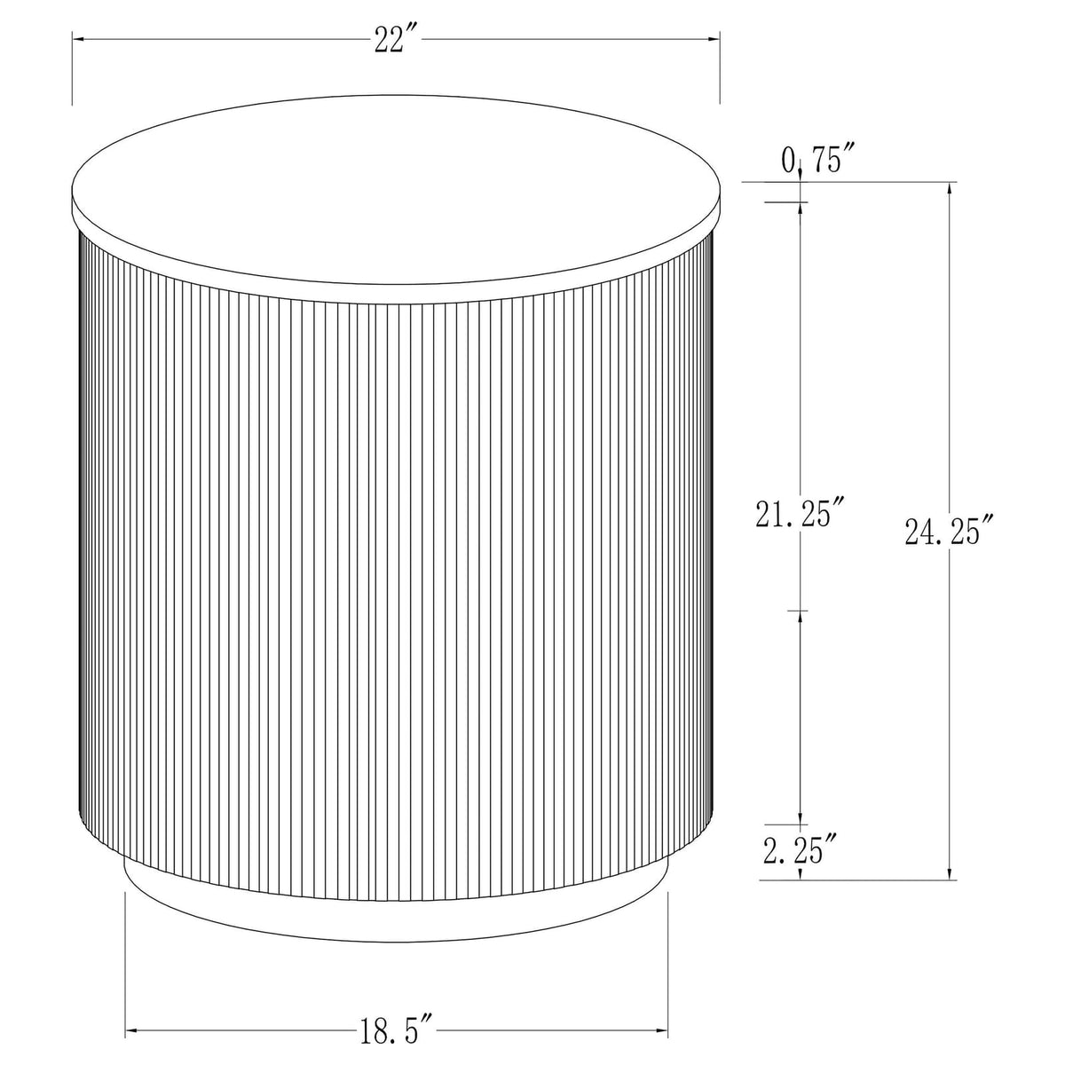 White Marble Round End Table with Engineered Wood Base