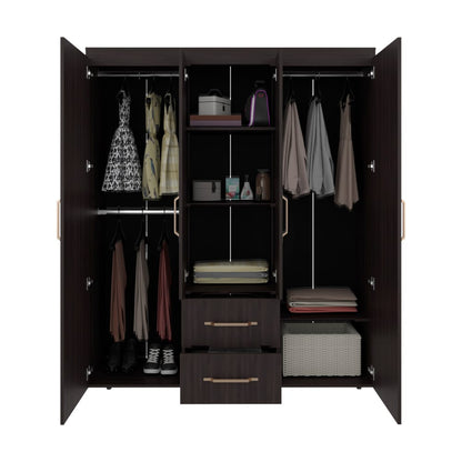 Brown Engineered Wood Dresser - 59" Wide Storage