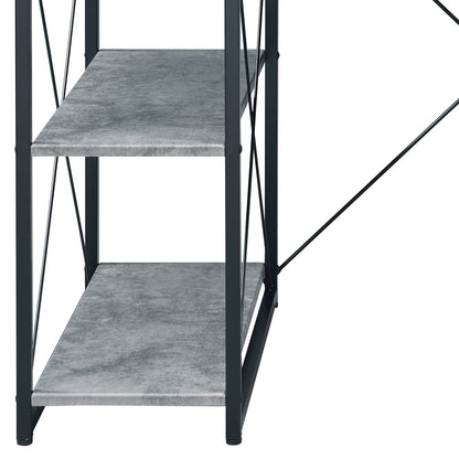 Amiel Gray Writing Desk - Storage Workstation