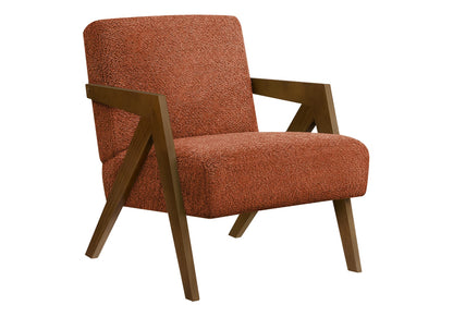 30" Red Polyester Upholstered Accent Chair for Living Room