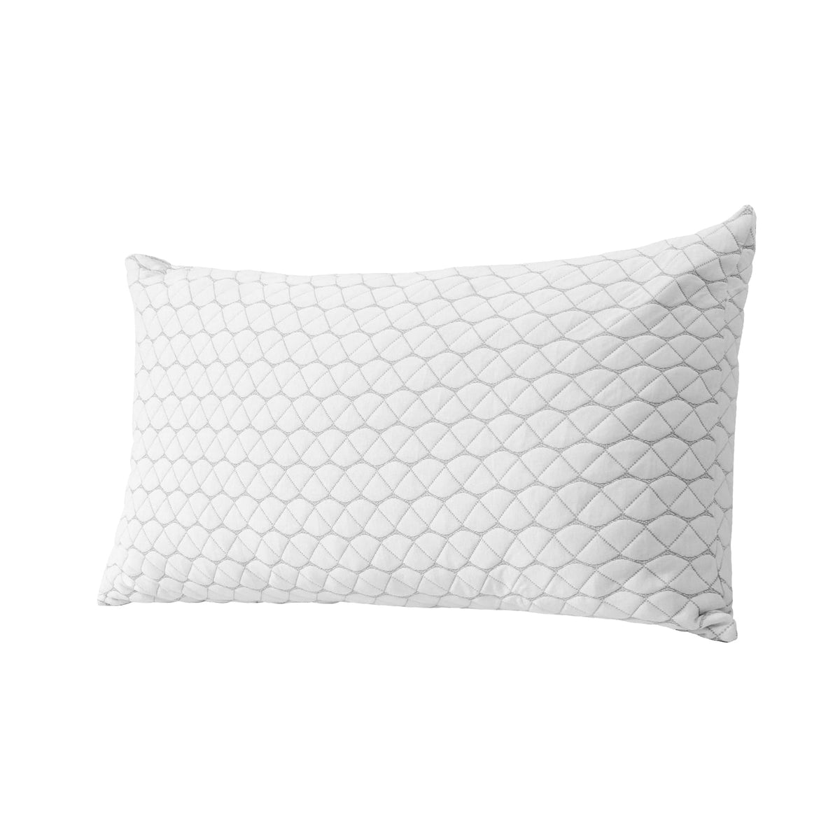 King Size Memory Foam Pillow - White, Adjustable Support