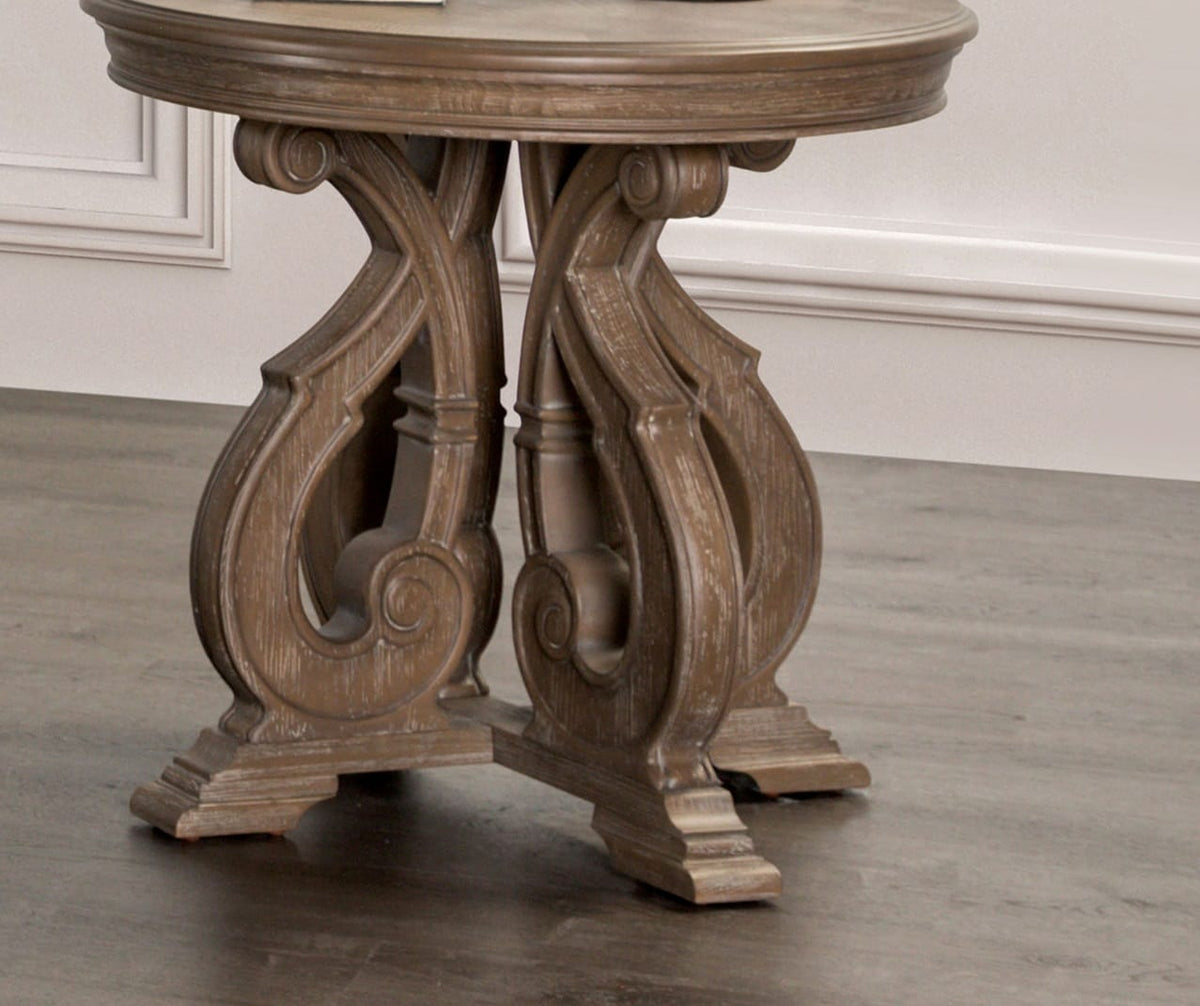 Oak End Table - Traditional Solid Wood Design