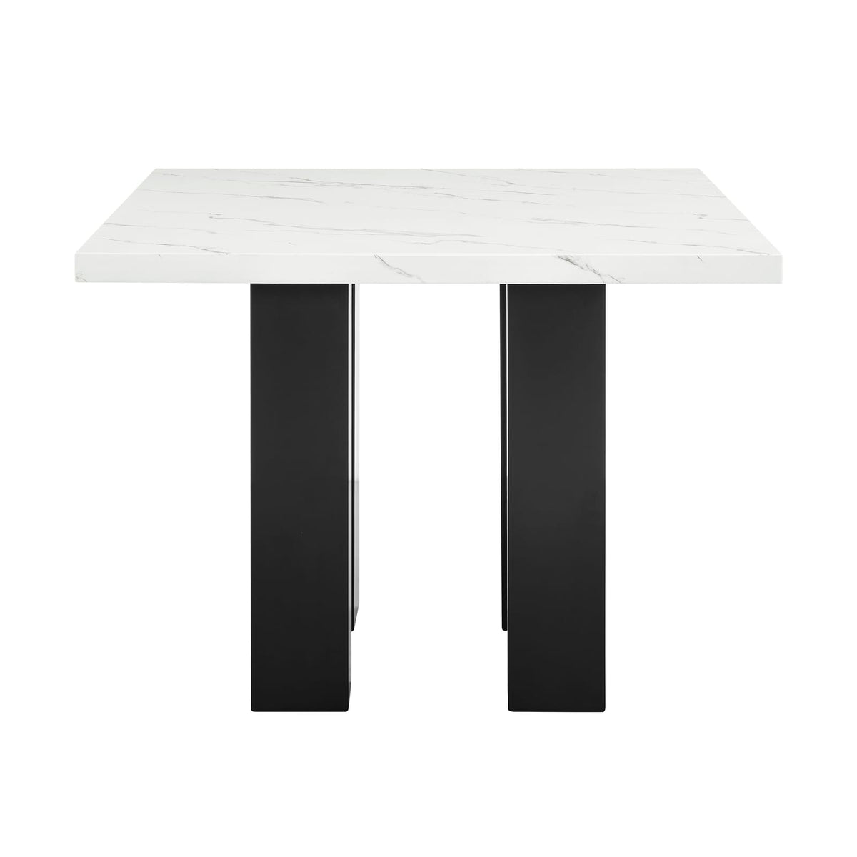 48 Inch Square Dining Table Set - 4 Seats Black Grey White