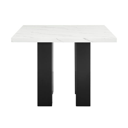 48 Inch Square Dining Table Set - 4 Seats Black Grey White