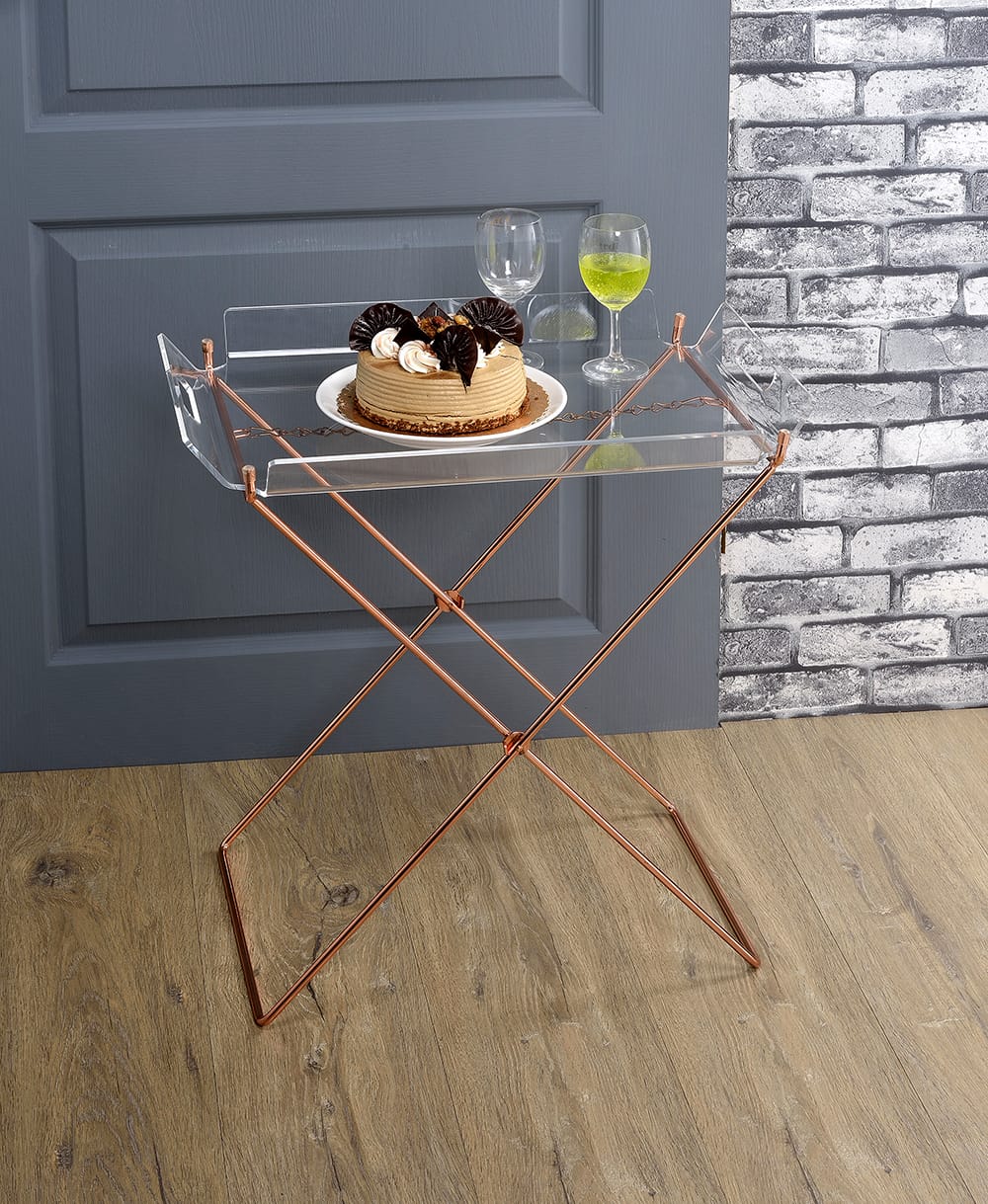 Clear Acrylic Tray Table - 16" x 22" Dining Table