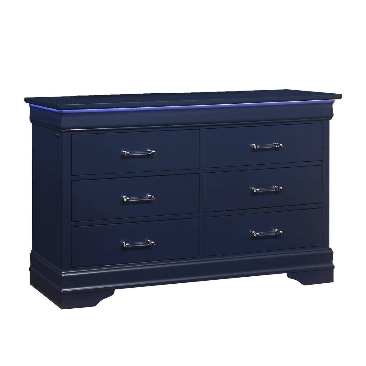 Blue 6 Drawer Dresser - Modern Bedroom Storage
