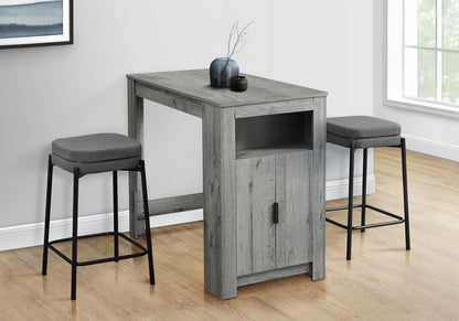 Dining Table, 48" Rectangular, Counter Height, Grey Laminate - Storage Included