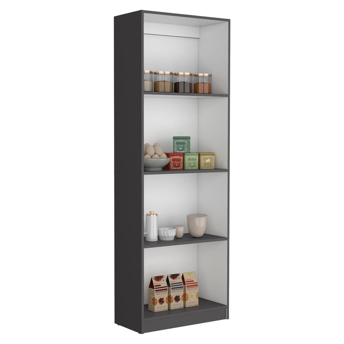 4-Shelf Bookcase - Multi Color Display Unit