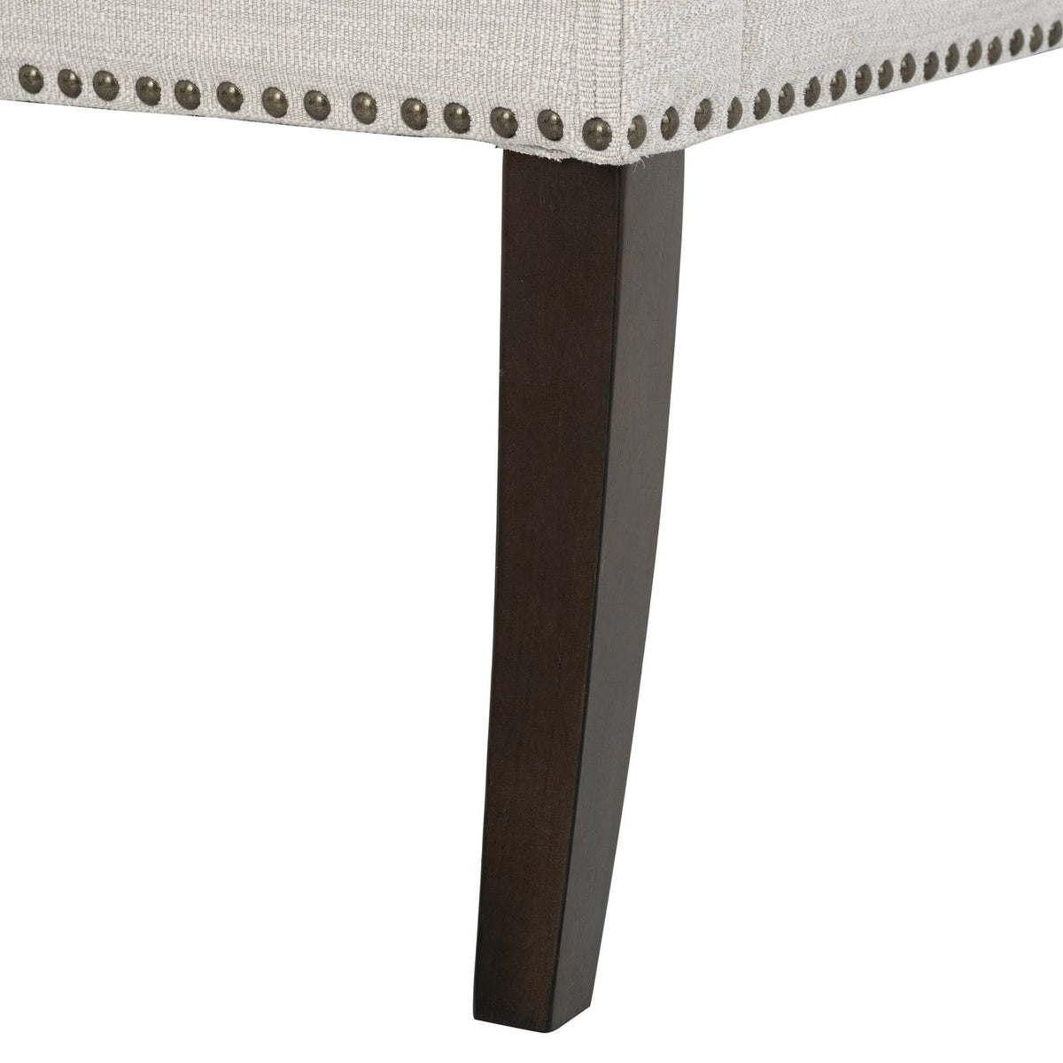 Cream Upholstered Accent Bench for Bedroom Decor and Entryways