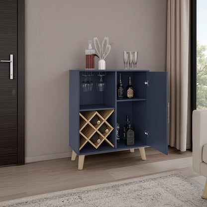 Cave Low Bar Cabinet - Blue Forest, Open Storage for Living Room