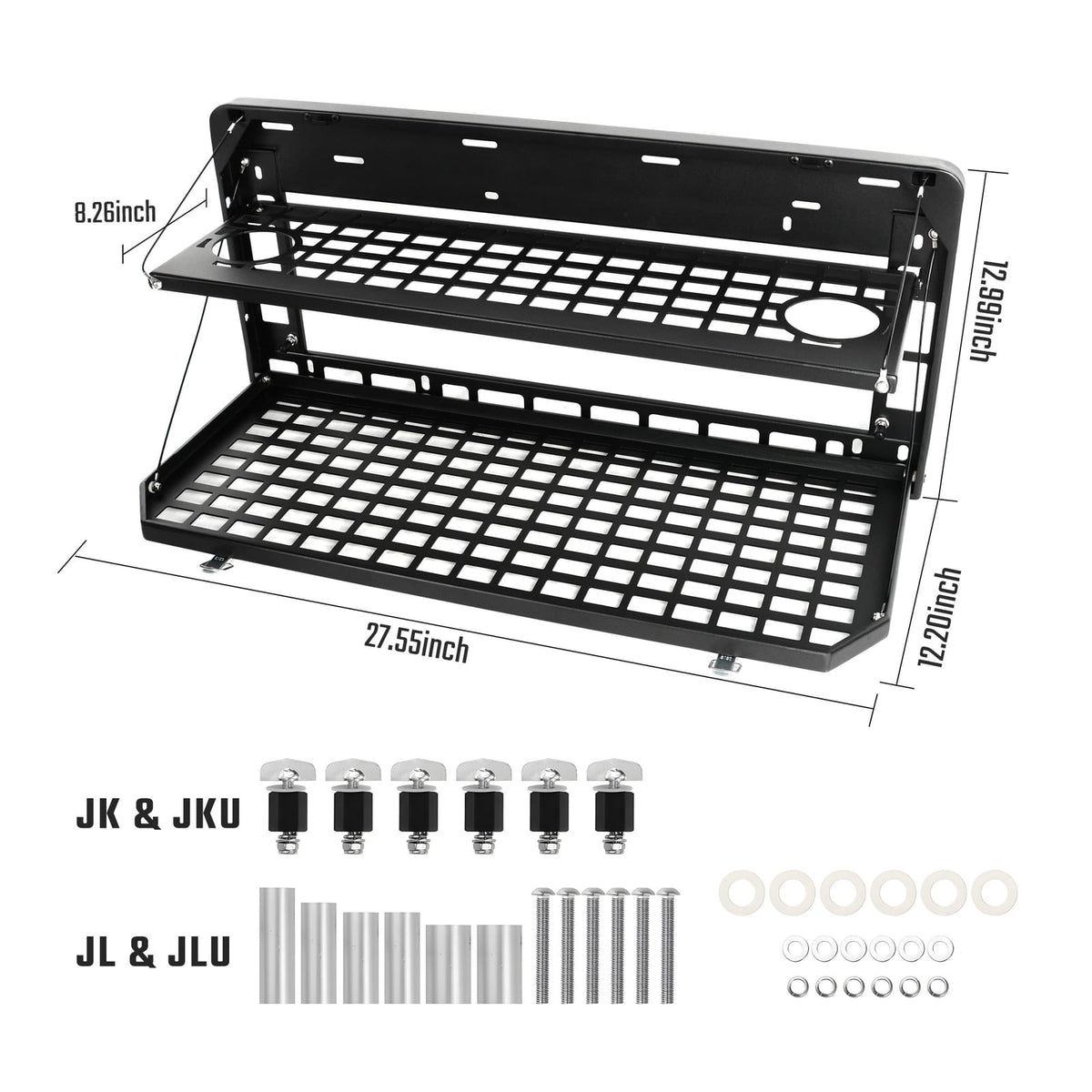 Jeep Wrangler Tailgate Table - 2 Tier Outdoor Camping Desk