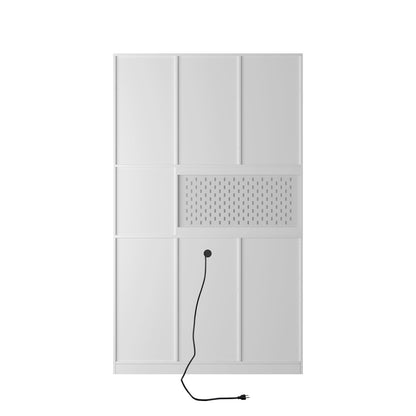74" Kitchen Pantry Cabinet - White Particle Board Buffet Server