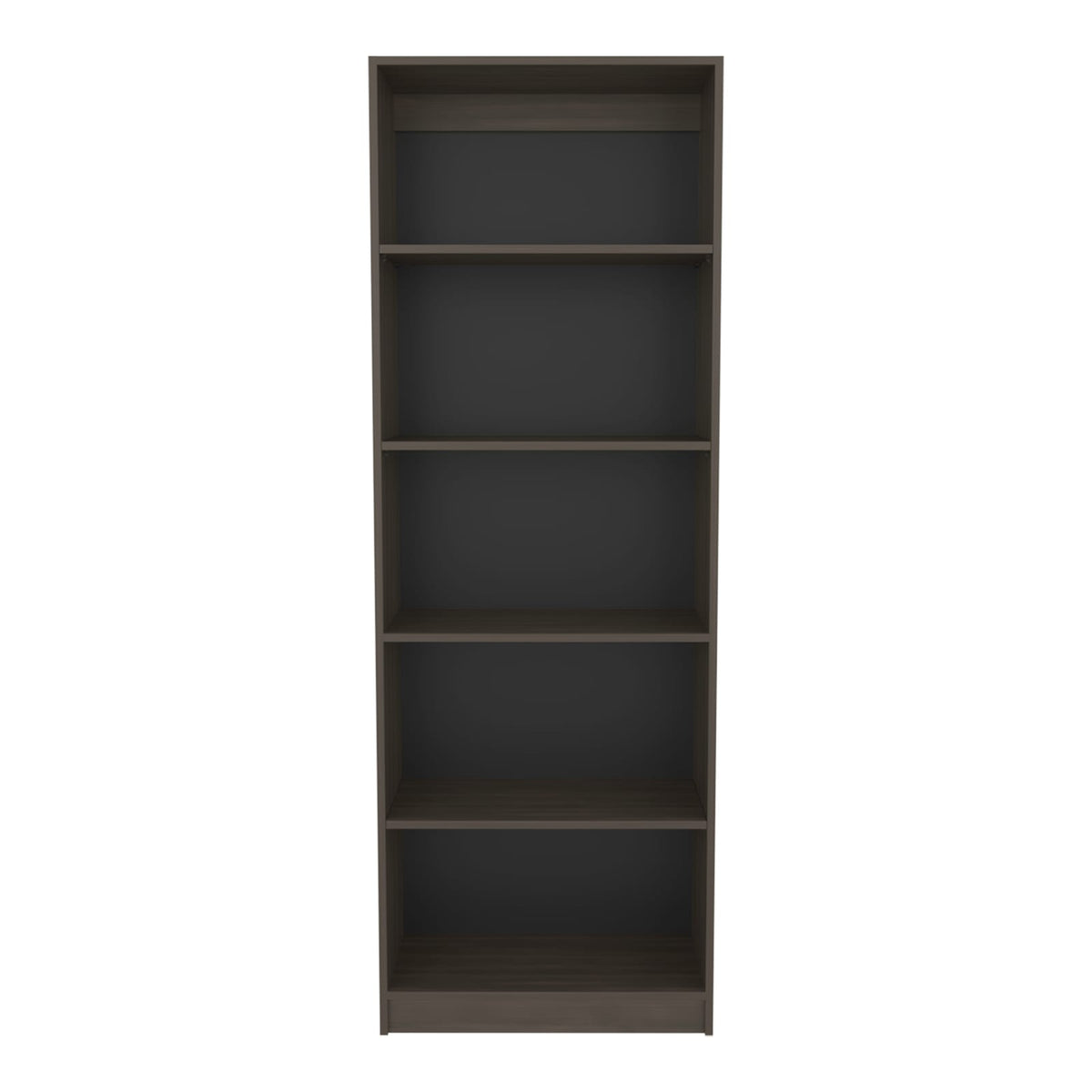 Brown Black Engineered Wood Bookcase 4 Tier Shelves