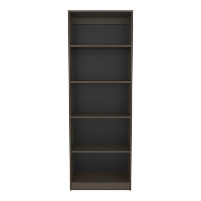 Brown Black Engineered Wood Bookcase 4 Tier Shelves