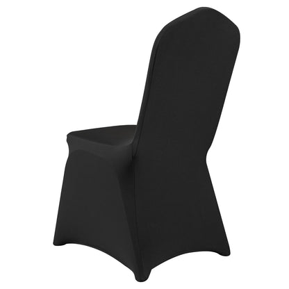 Stretch Spandex Chair Covers - 50 Pack Black, Universal Fitted Protection