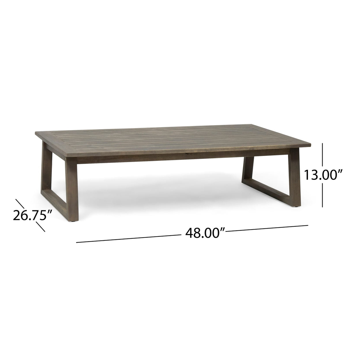 Grey Acacia Wood Outdoor Patio Loveseat Set for Garden