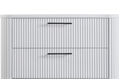 4-Drawer Chest - White Solid Wood MDF Dresser