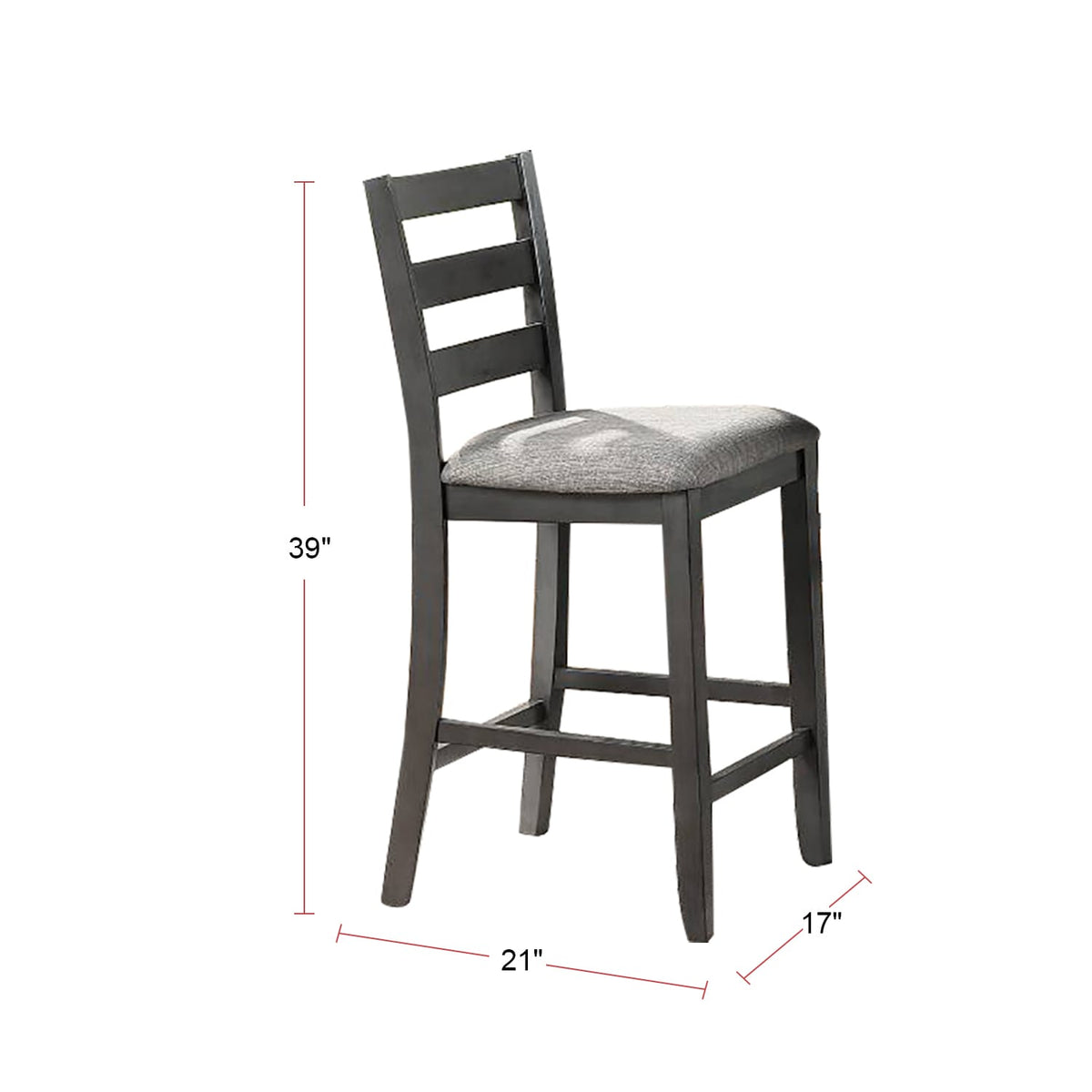 Grey MDF Dining Set with Ladder Chairs for Dining Room