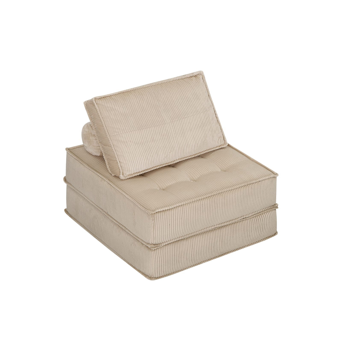 Camel Fabric Spring Sofa Chair for Modern Living Room Comfort