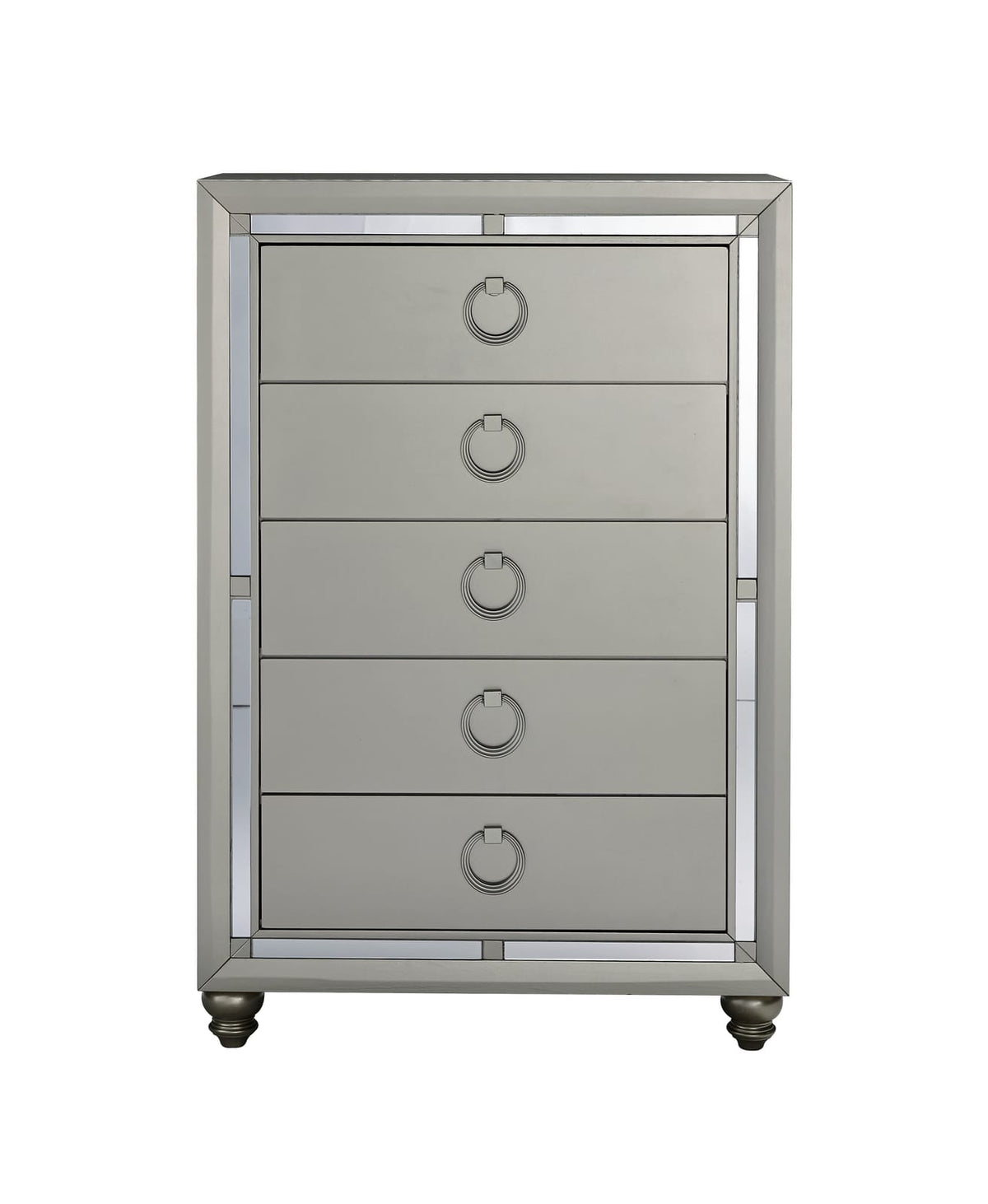 Silver Grey Modern Bedroom Dresser 33.27" W