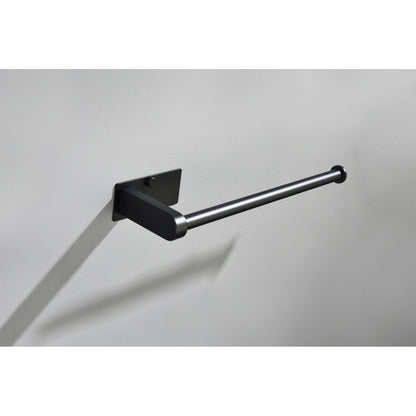 Stainless Steel Paper Towel Holder - Matte Black Wall Mount