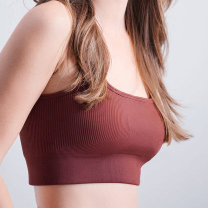 Coffee Nylon Mesh Sports Tank Top - Yoga & Workout