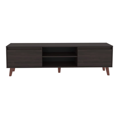 Polaris TV Stand - Wood, 2 Storage Shelves for Media Console