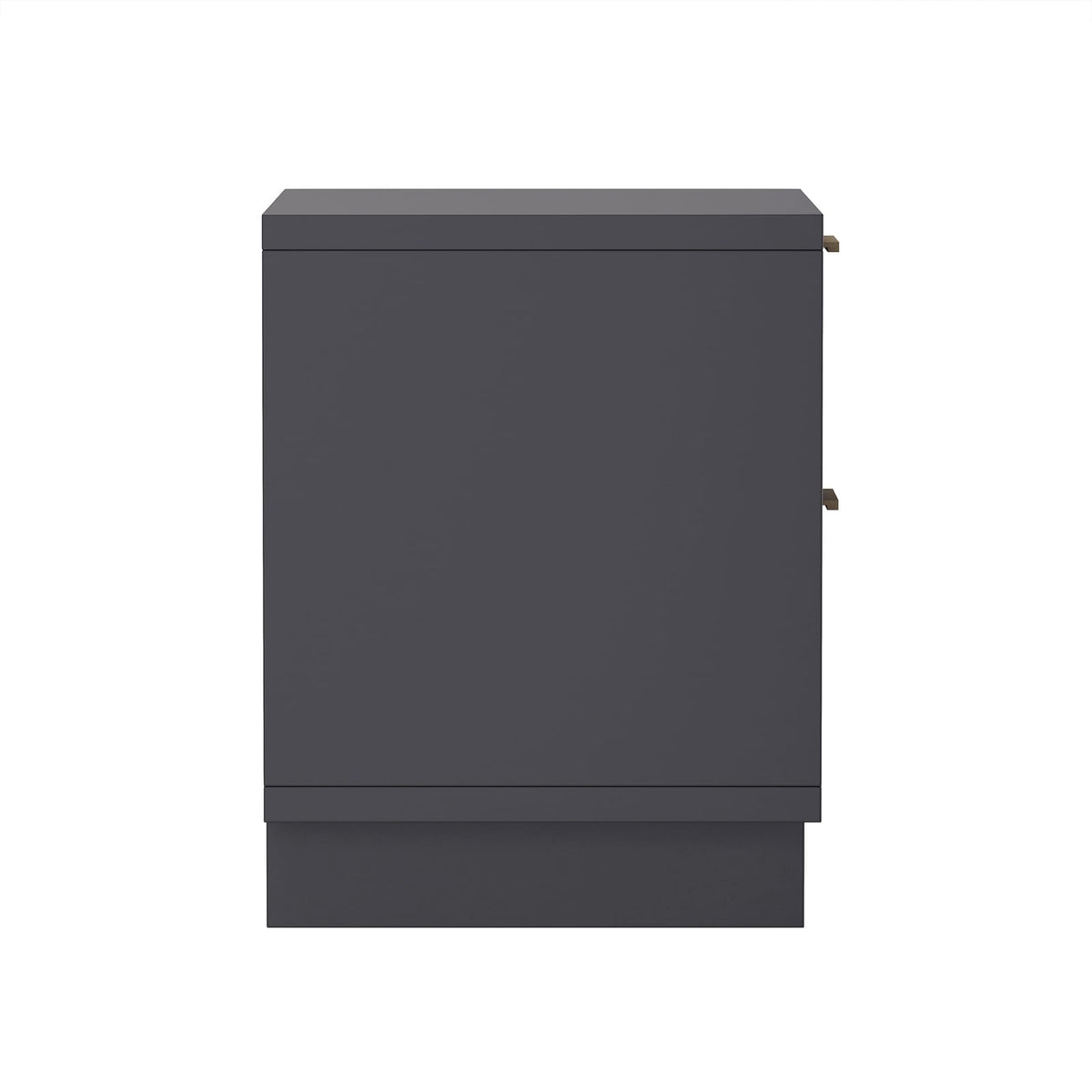 Charcoal Gray Solid Wood Nightstand - Bedroom Storage