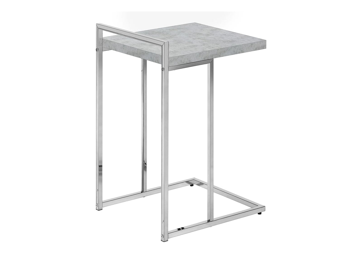 Grey C-Shaped Accent Table - Bedroom or Living Room