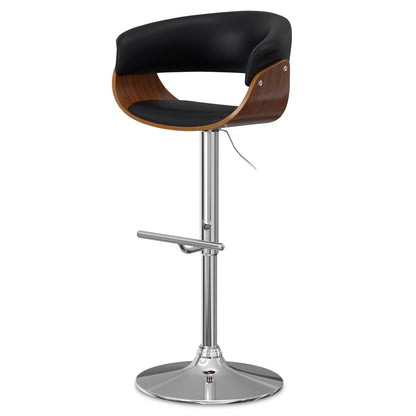 Black Metal Bar Stool - 23.7" Swivel Seat