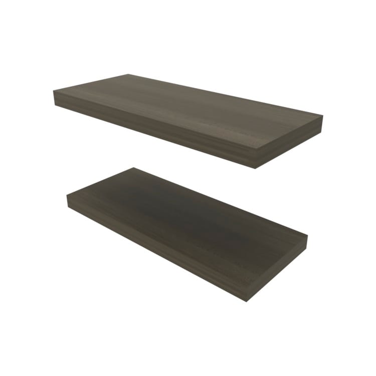 Smoky Oak Floating Shelves - 31.5" Wide