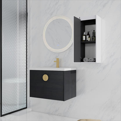 Black Chestnut Bathroom Vanity - Storage Sink Cabinet