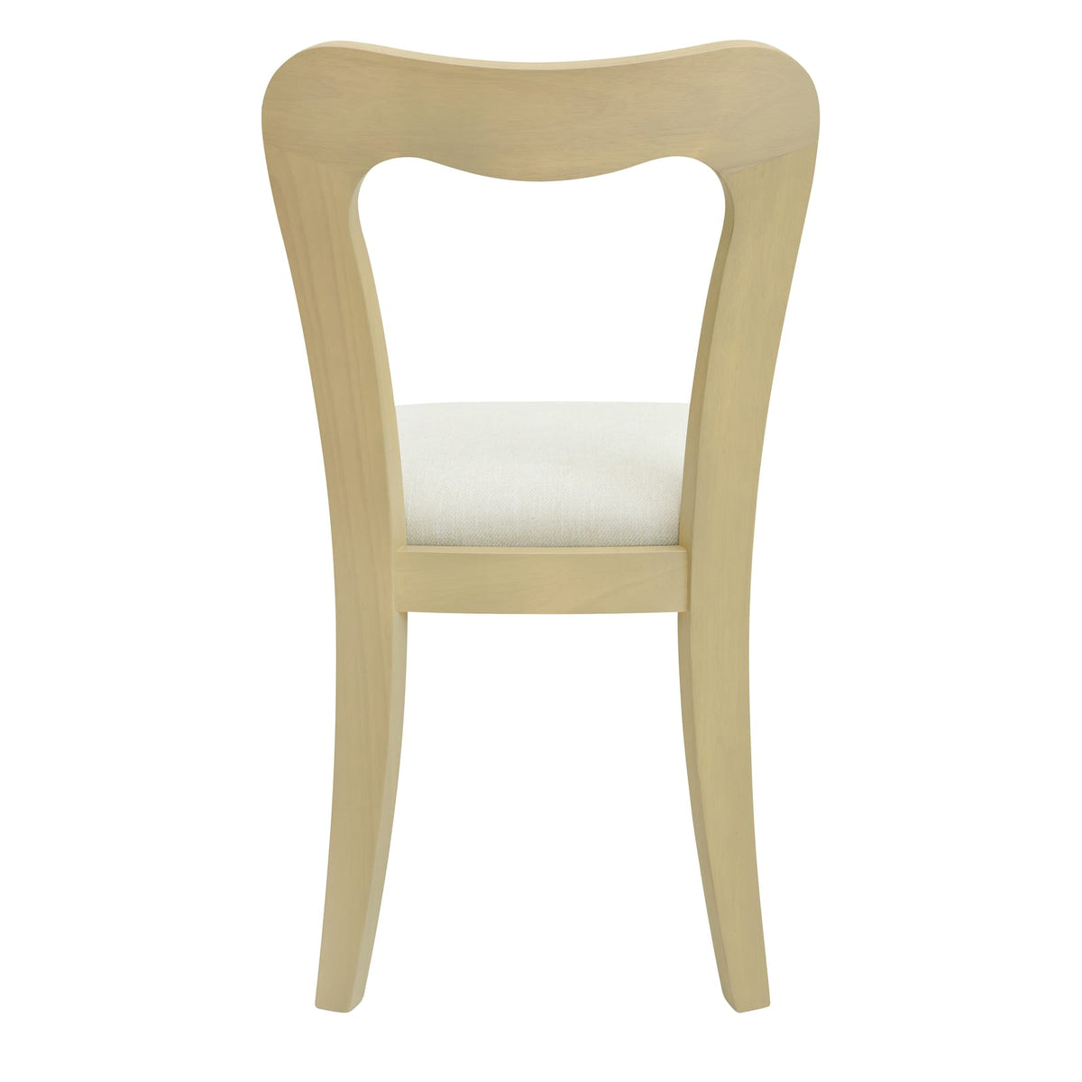 Beige Natural Ash Dining Chairs Set of 2