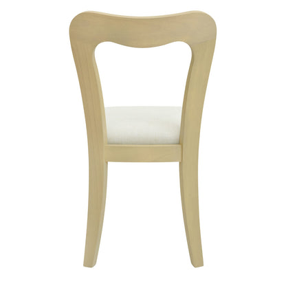 Beige Natural Ash Dining Chairs Set of 2